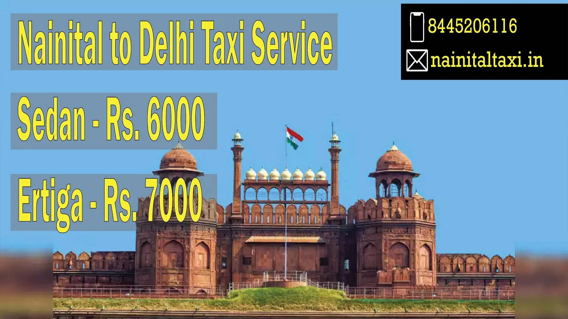 Taxi service from Nainital to Delhi