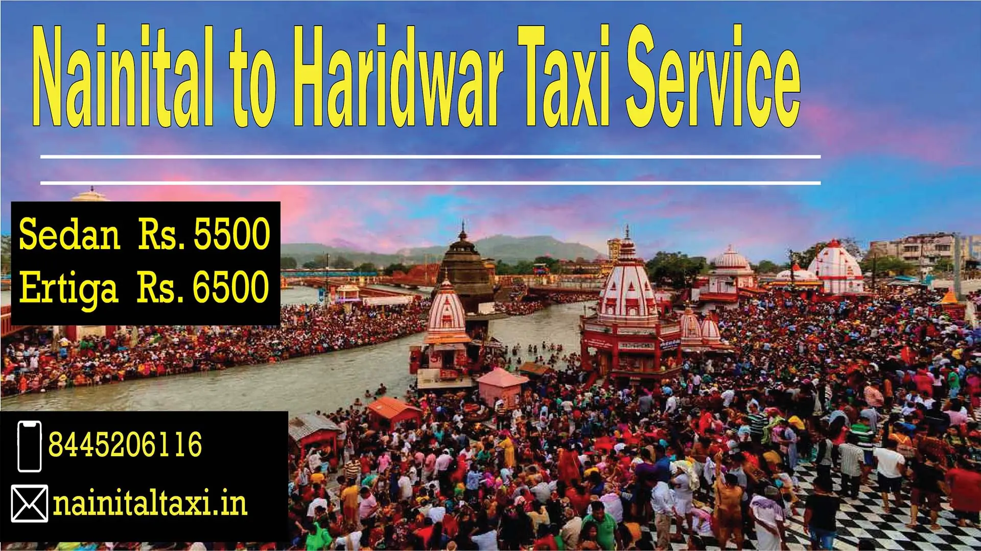 Taxi service from Nainital to Haridwar