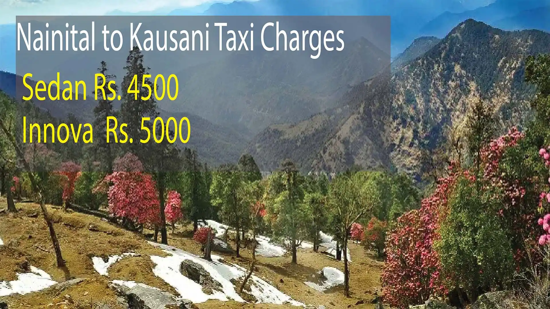 Taxi service from Nainital to kausani